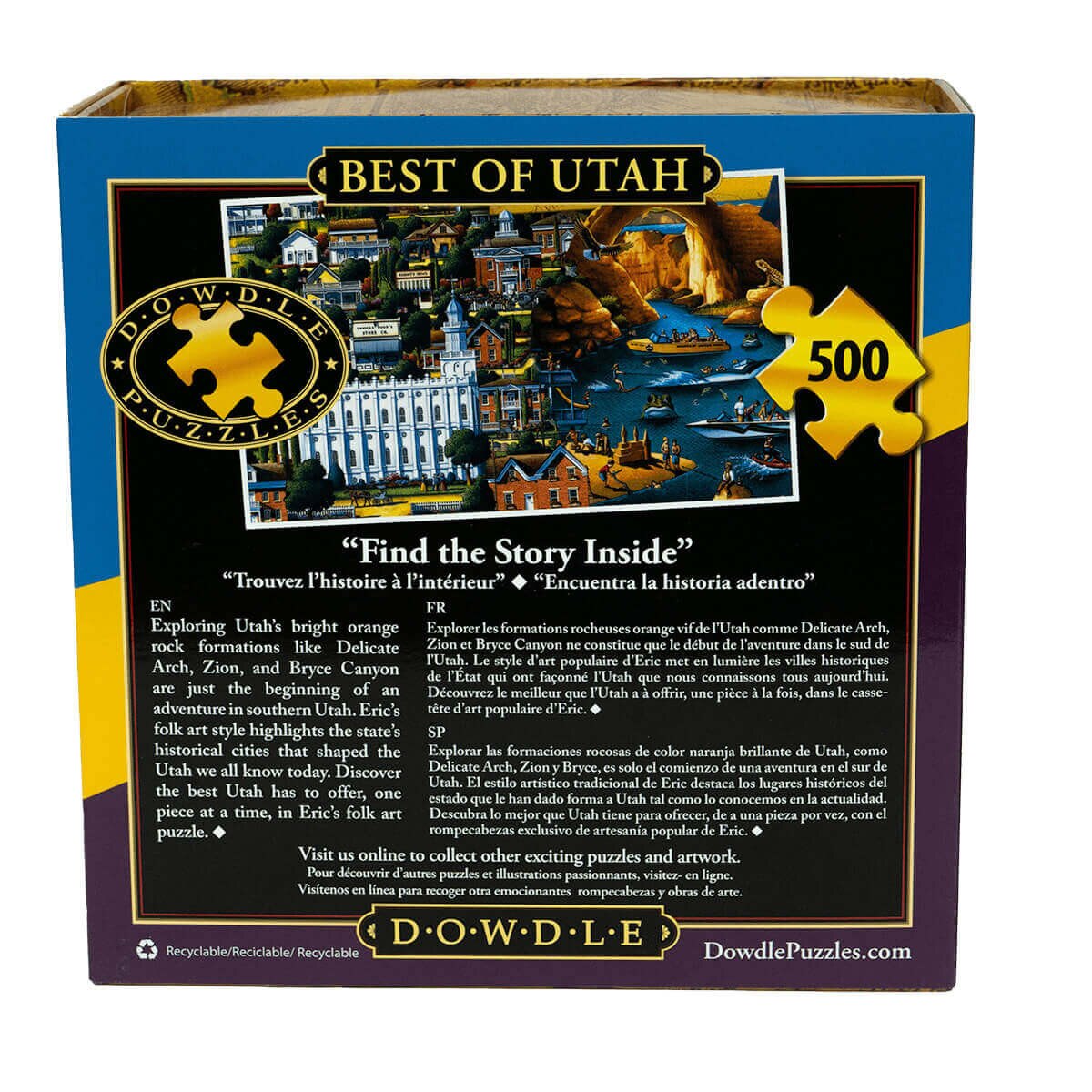 Dowdle Best of Utah Puzzle Landmarks 500 Pieces